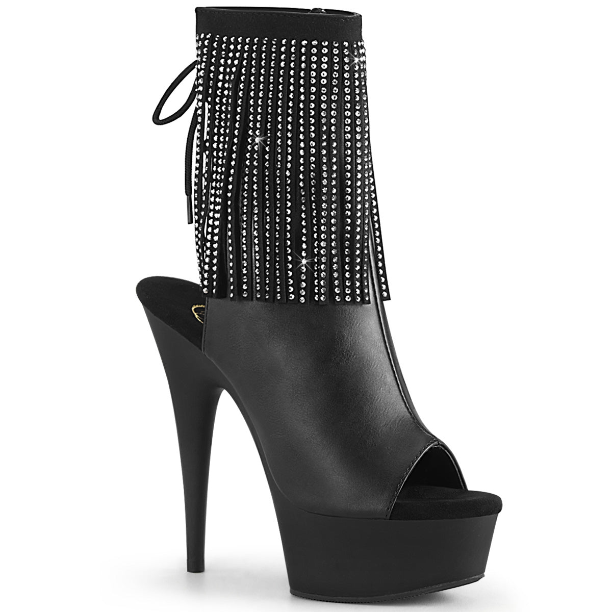 Delight-1018RSF Pleaser de 6 pulgadas Pole Black Pole Shoes