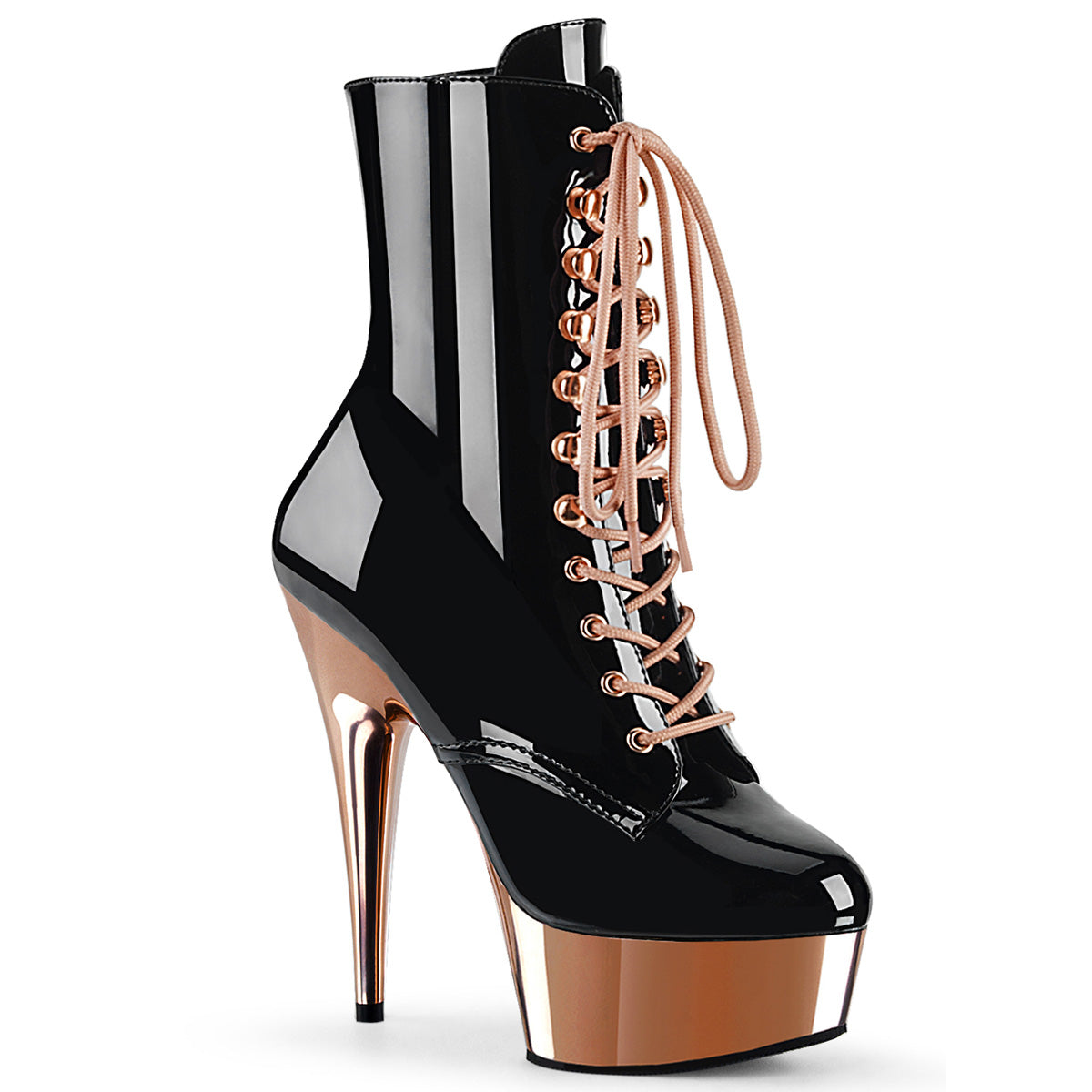 Black Rose 6 Inch High Fashiom Ankle Boots - Pleaser DELIGHT-1020