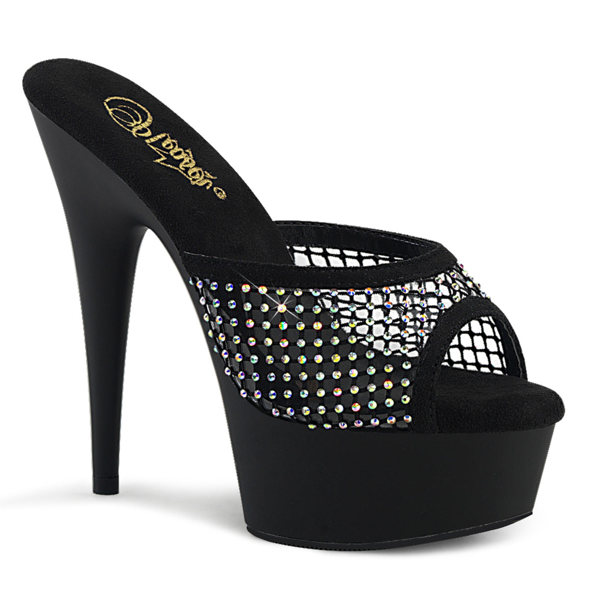 Black 6 Inch Exotic Dancers Platform Shoes - Pleaser DELIGHT-601-6RM
