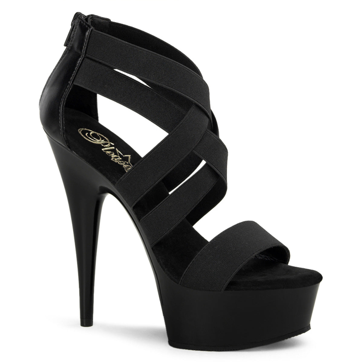 Black 6 Inch Exotic Dance Platform Shoes - Pleaser DELIGHT-669