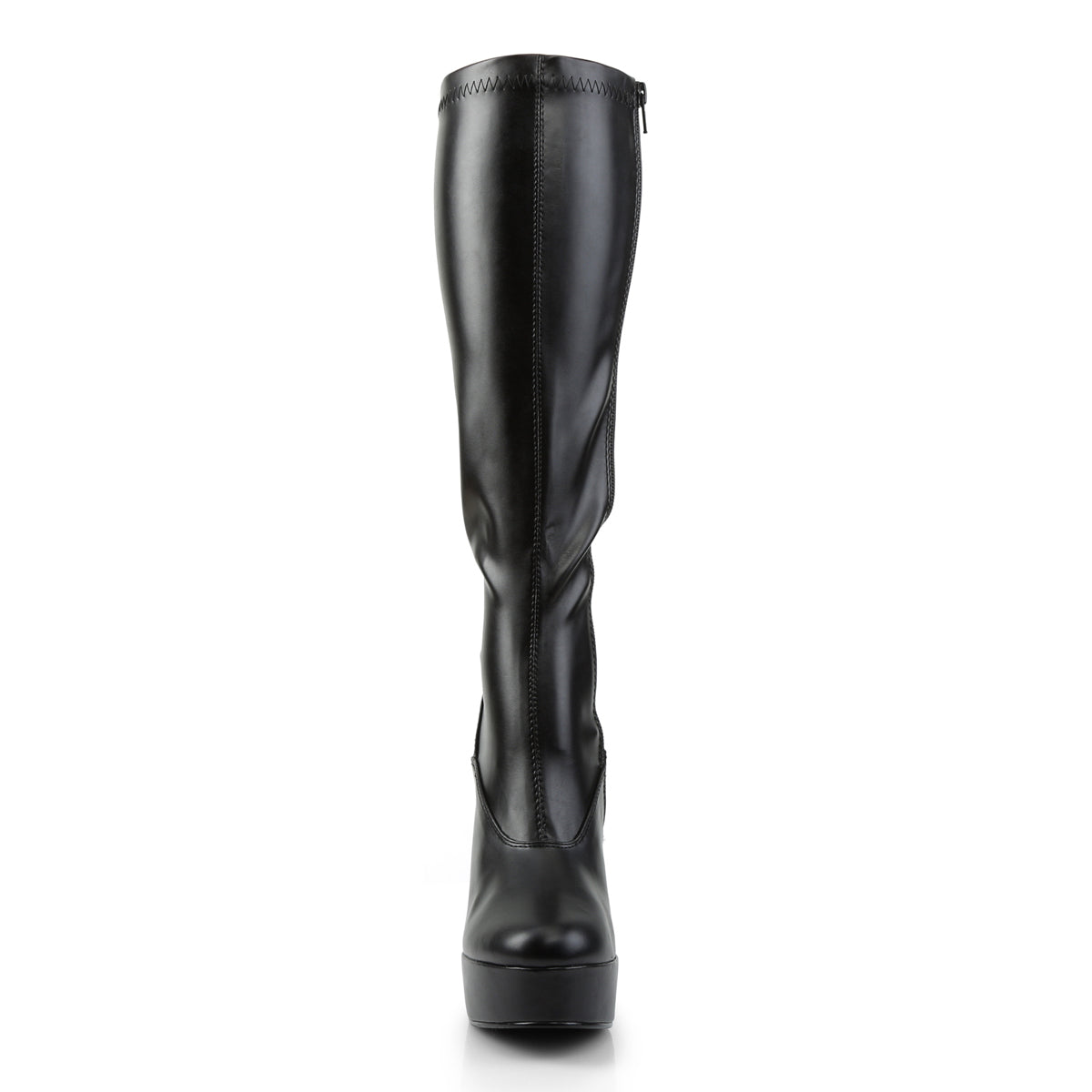 Black Faux Leather 5 Inch Disco Gogo Knee High Boots - Pleaser ELECTRA-2000Z