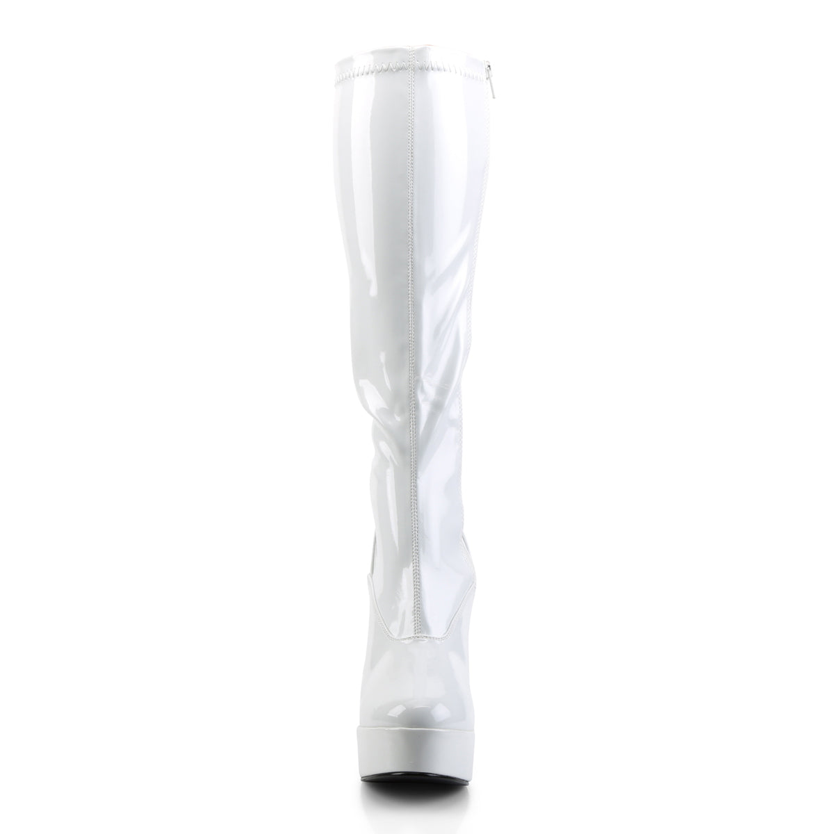 White 5 Inch Vintage Retro Knee High Boots - Pleaser ELECTRA-2000Z