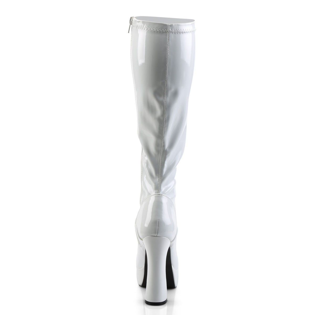 White 5 Inch Vintage Retro Knee High Boots - Pleaser ELECTRA-2000Z