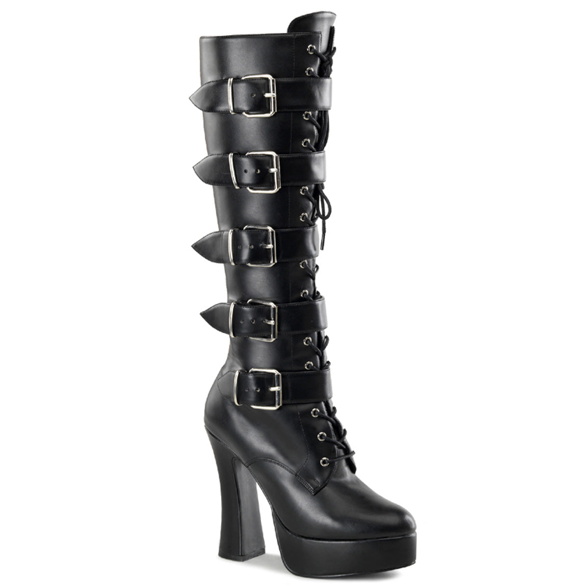 Pleaser ELECTRA-2042 Black Faux Leather 5