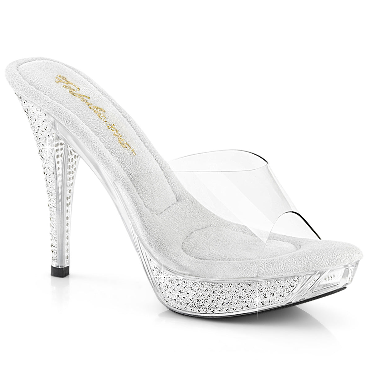 Clear 4.5 Inch Posing Shoes - Fabulicious ELEGANT-401