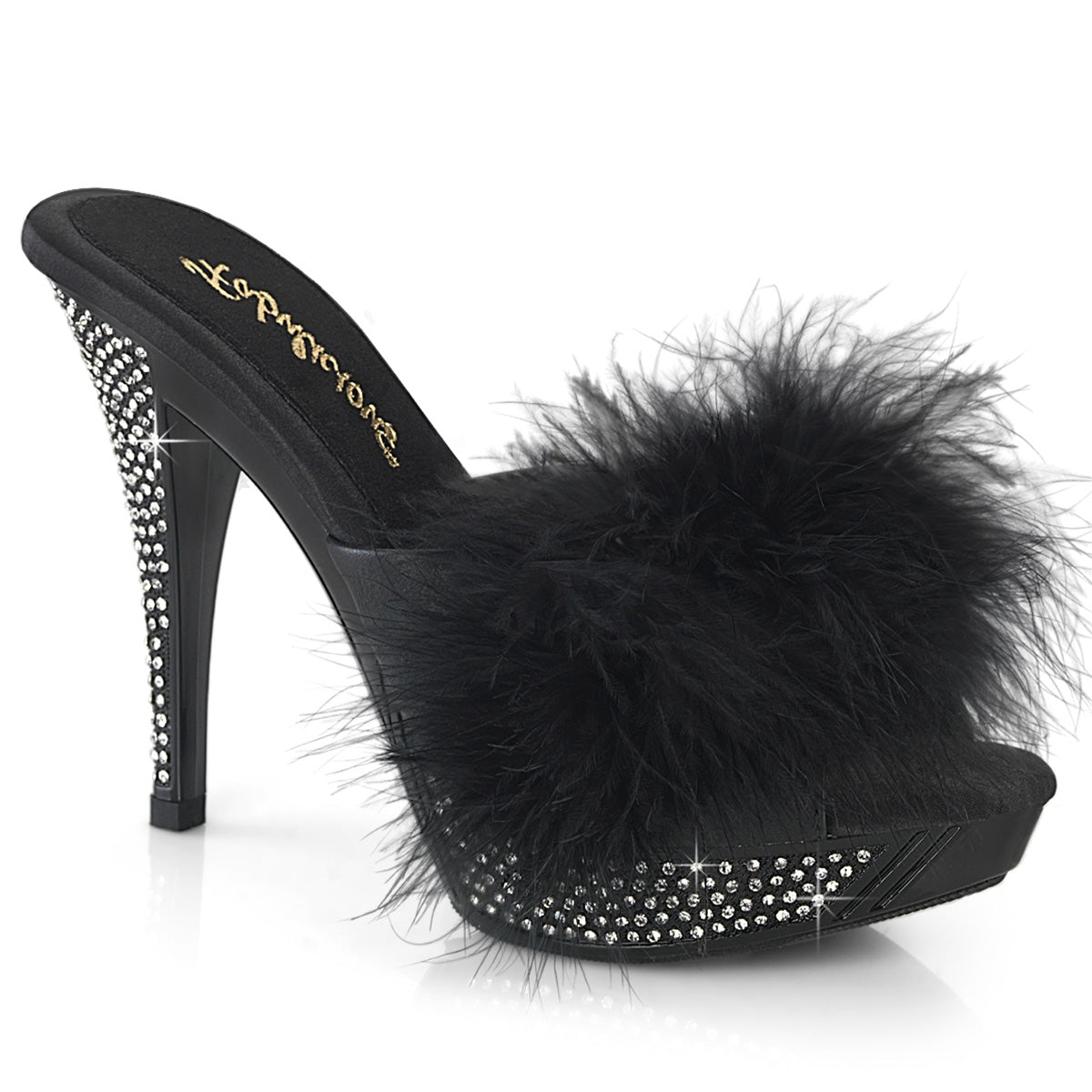 Black 4.5 Inch Fetish Shoes - Fabulicious ELEGANT-401F