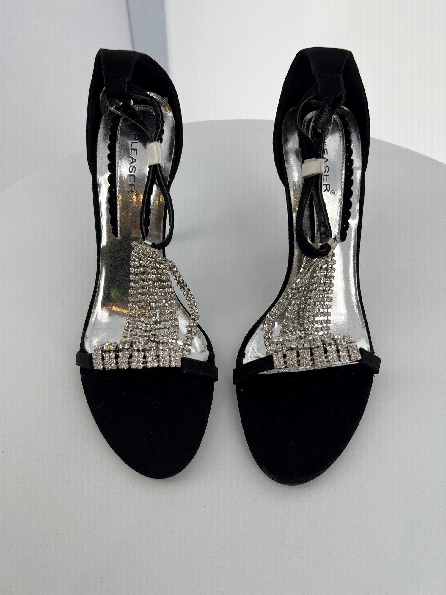 ENCHANT-46 Pleaser Blk PU High Heel Alternative Footwear Discontinued Sale Stock