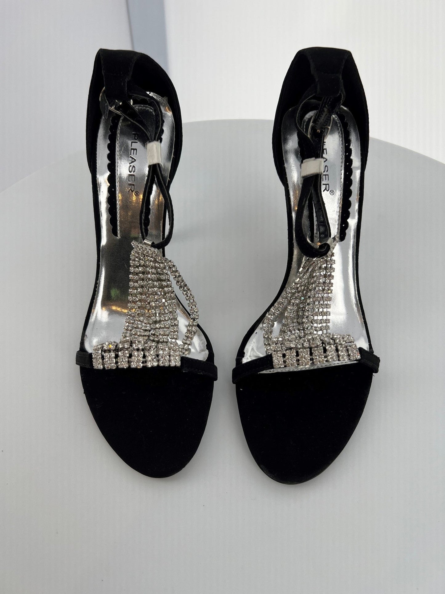 ENCHANT-46 Pleaser Blk PU High Heel Alternative Footwear Discontinued Sale Stock