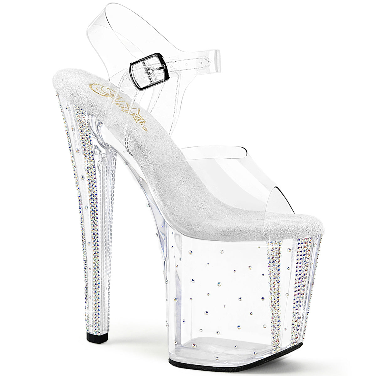 Clear 8 Inch Exotic Dancing Ankle Boots - Pleaser ENCHANT-708RS-01