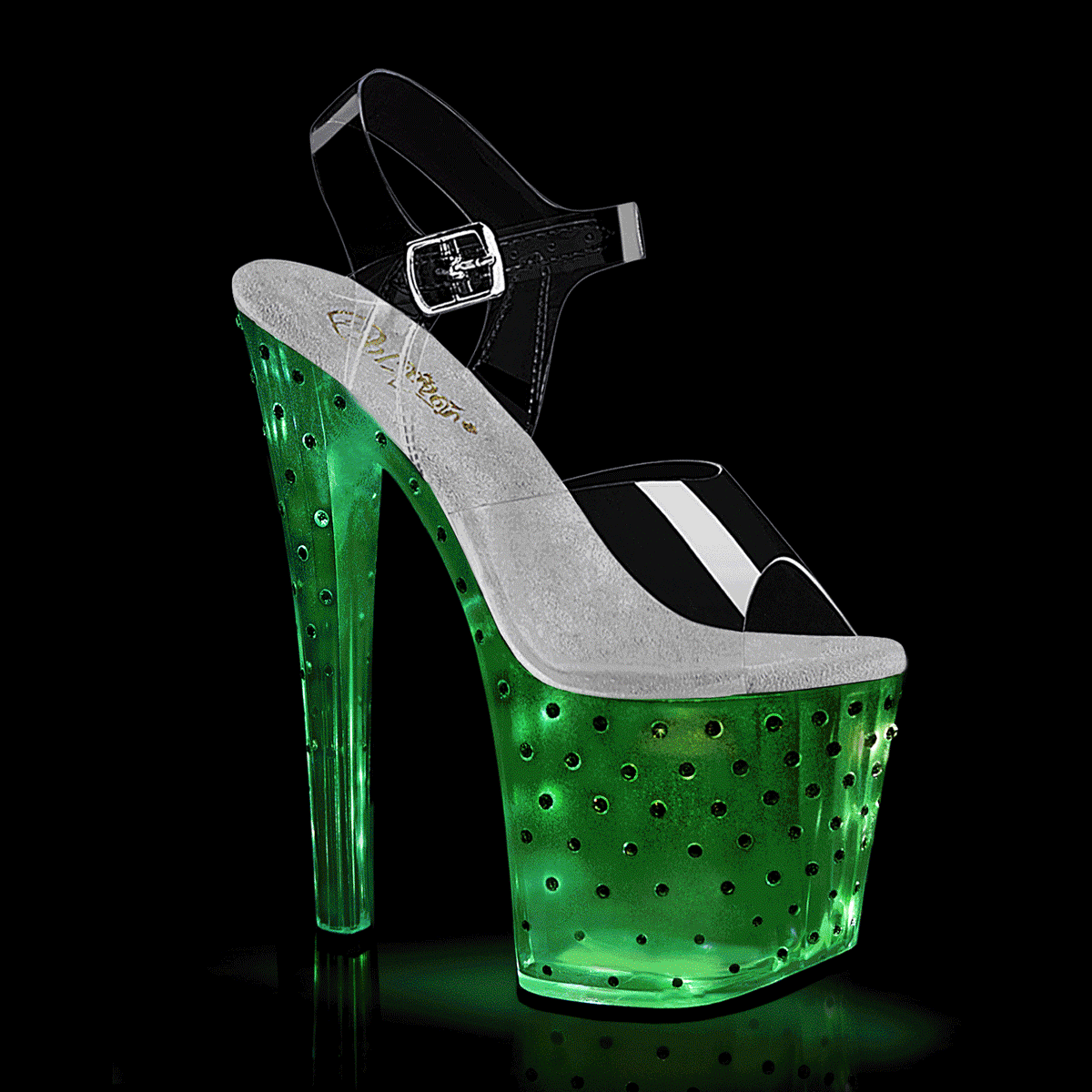 Enchant-708t-lt Pleaser de 8 pulgadas Pole Dance Shoes Light Up