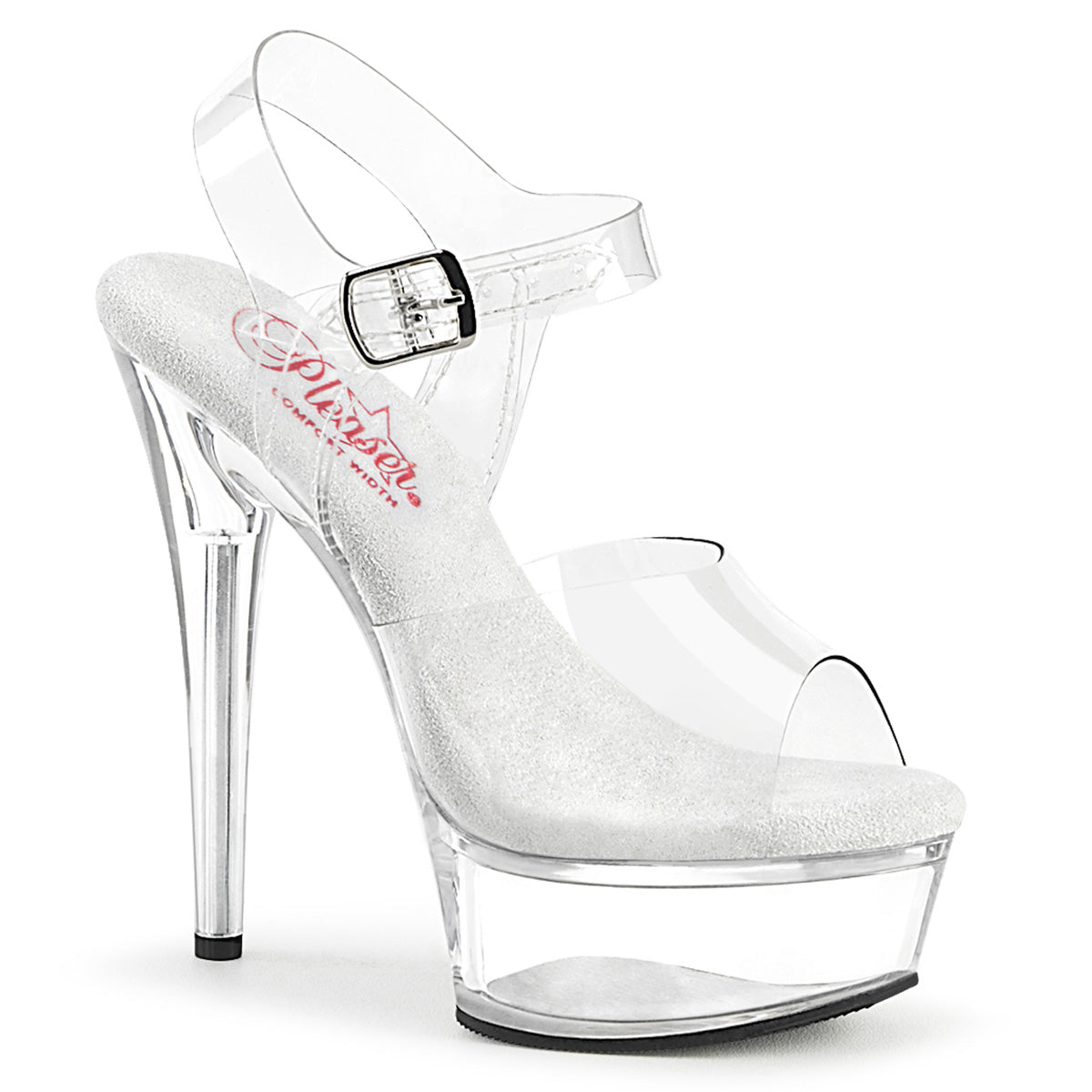 Clear 6 Inch Strippers Platform Shoes - Pleaser EXCITE-608