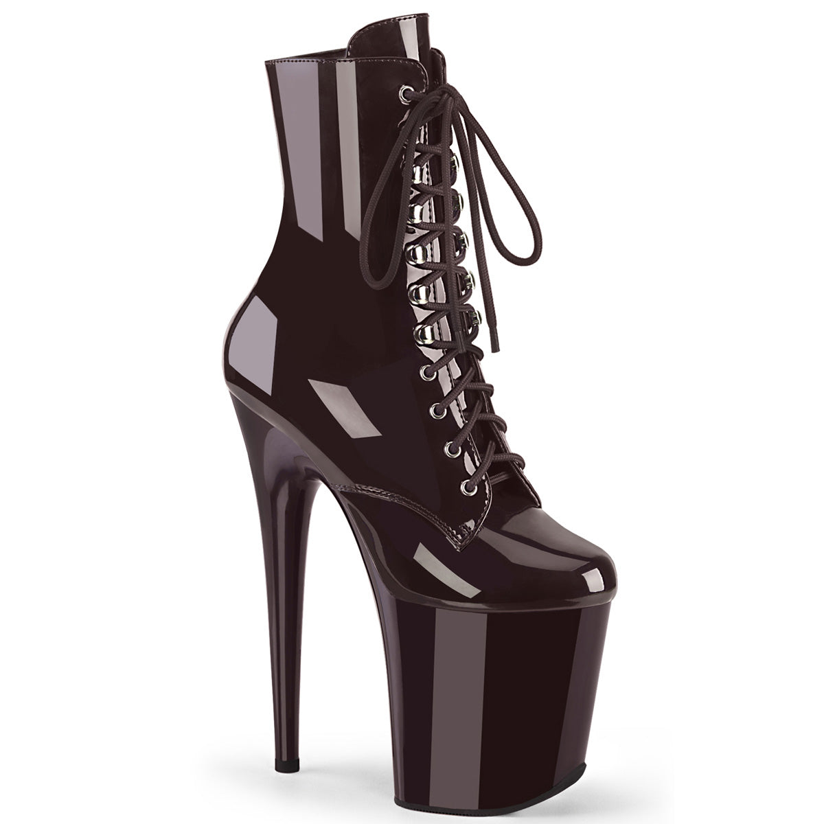 Coffee 8 Inch Exotic Dance Ankle Boots - Pleaser FLAMINGO-1020
