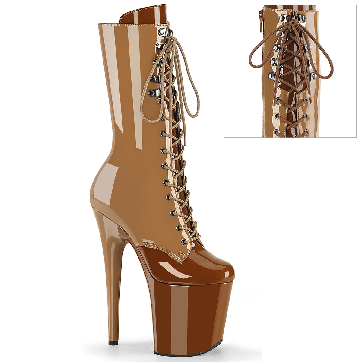 Toffee 8 Inch Pole Dance Ankle Boots - Pleaser FLAMINGO-1054DC