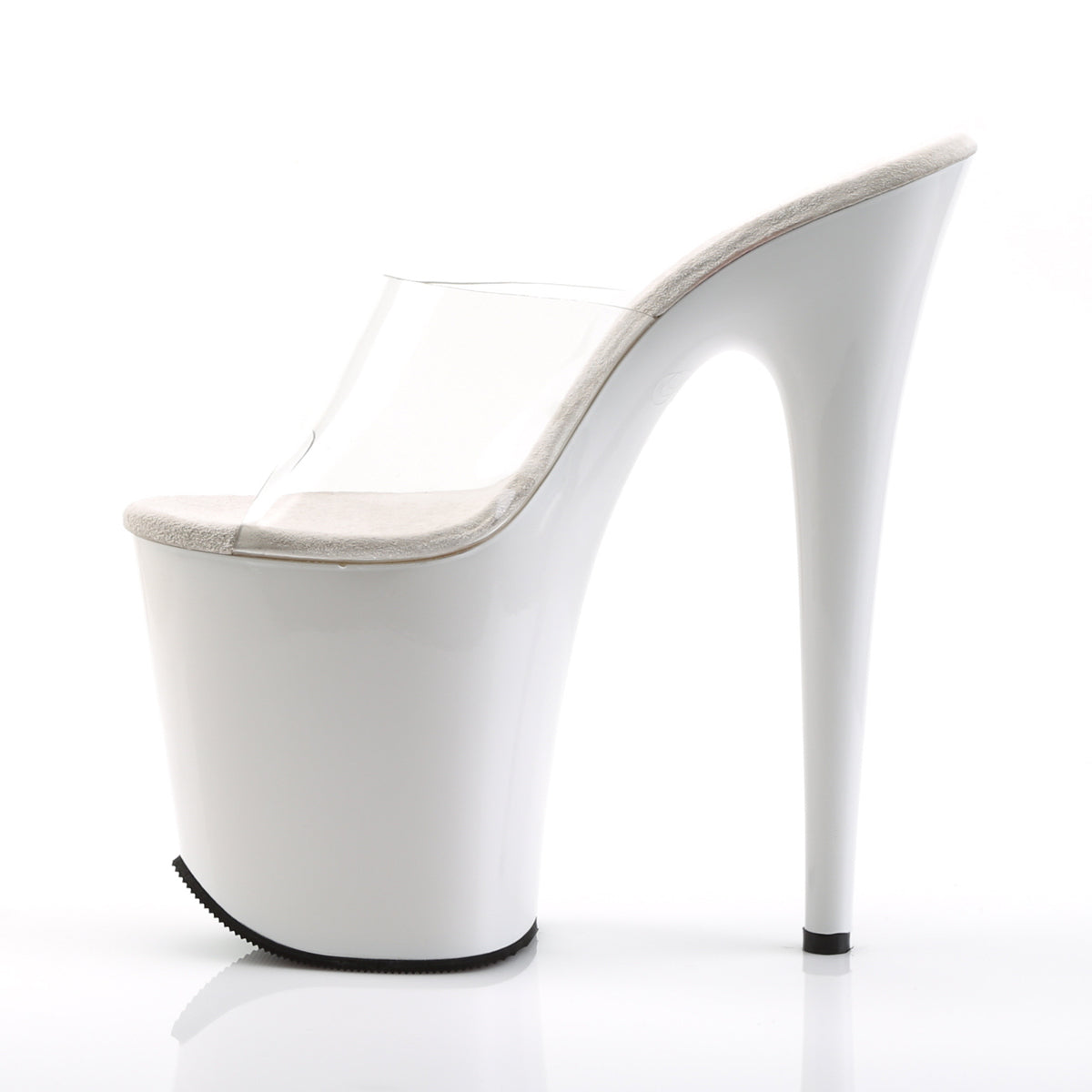 White 8 Inch Pole Dance Platform Shoes - Pleaser FLAMINGO-801
