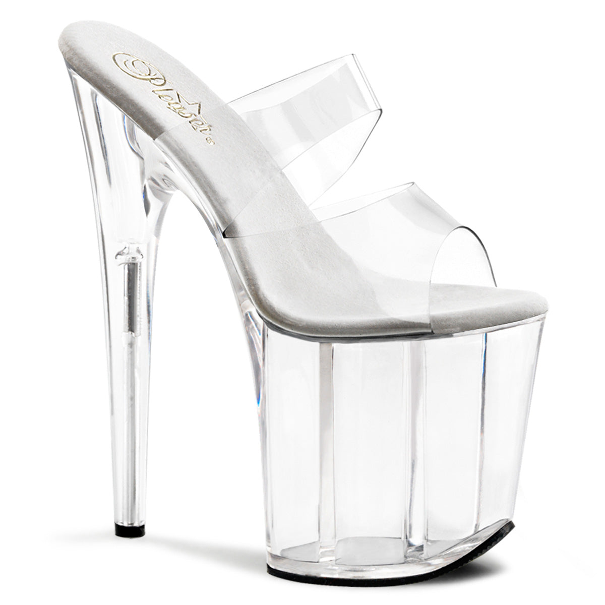 Clear 8 Inch Pole Dance Platform Shoes - Pleaser FLAMINGO-802