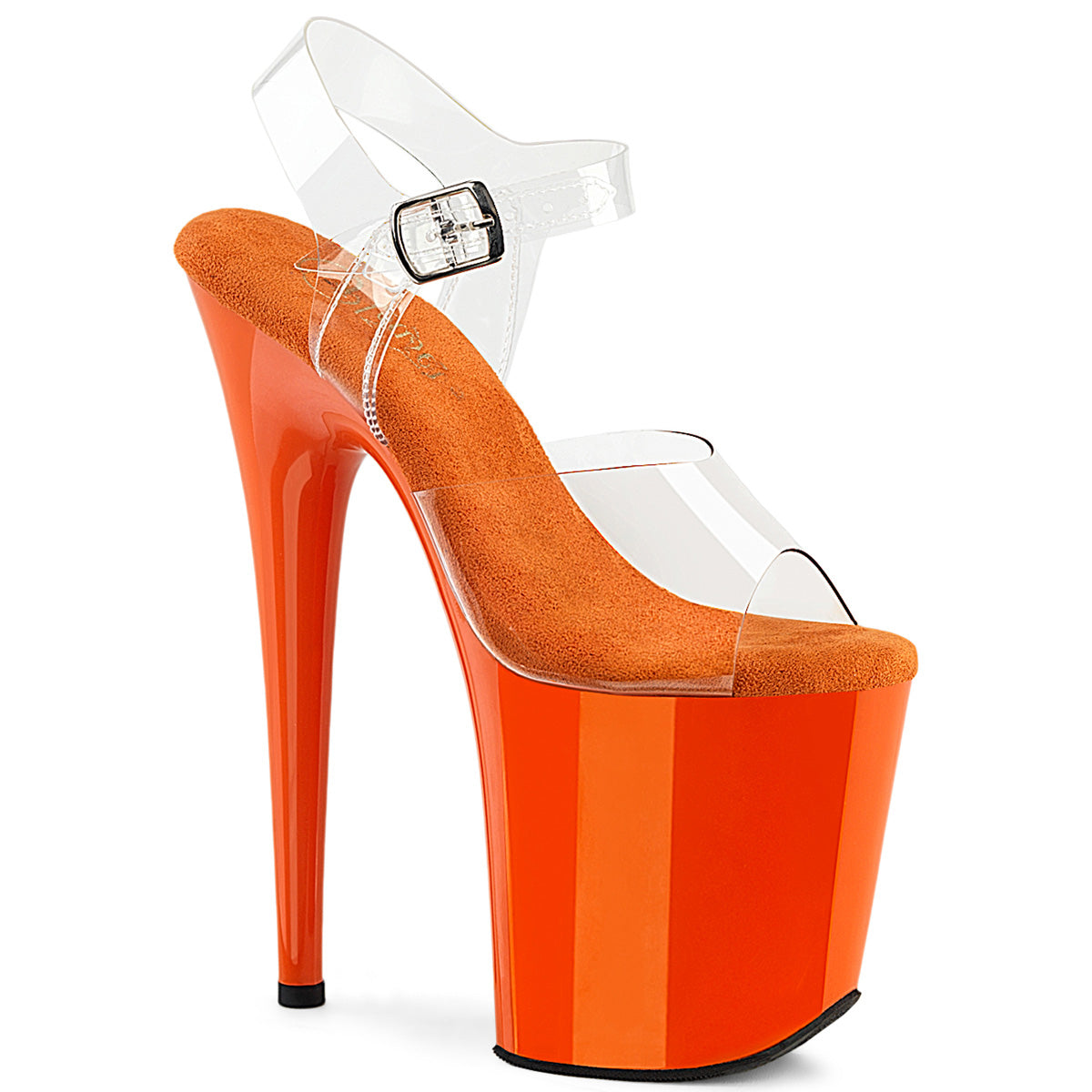 Orange 8 Inch Pole Dance Platform Shoes - Pleaser FLAMINGO-808