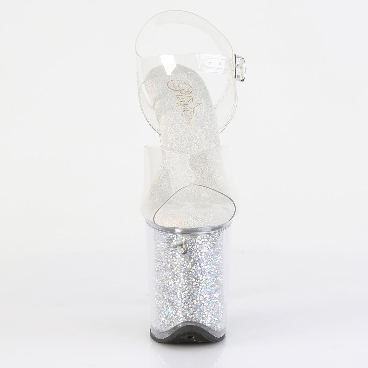 flamingo 808rsi pleaser footwear clear silver