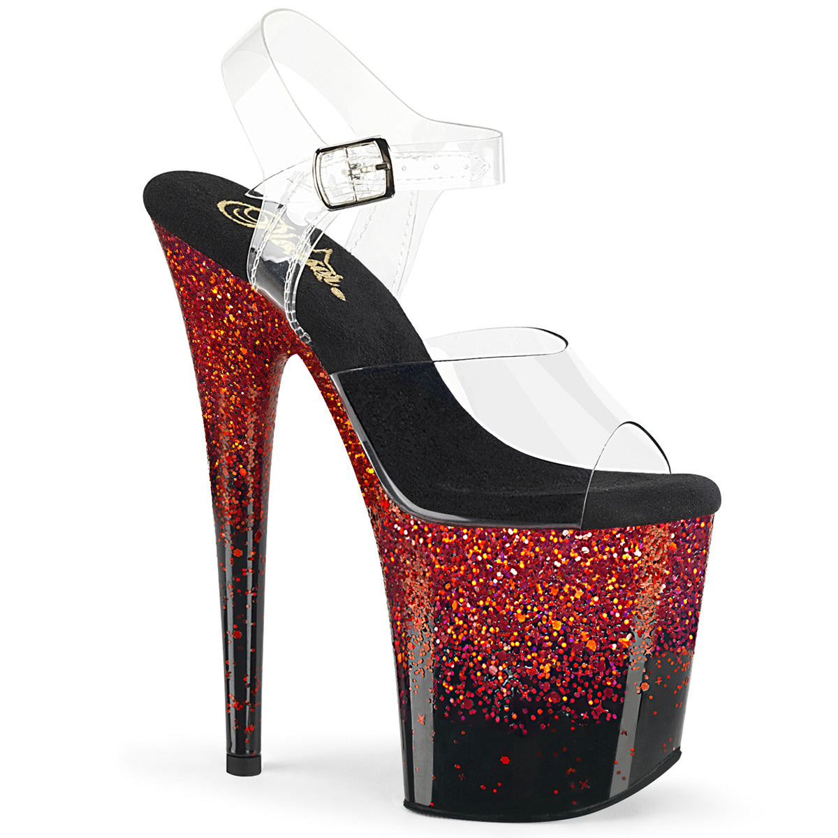 Zapatos de plataforma Flamingo-808SS Pleasers (tacones de baile exóticos) Pleasers de 8 pulgadas