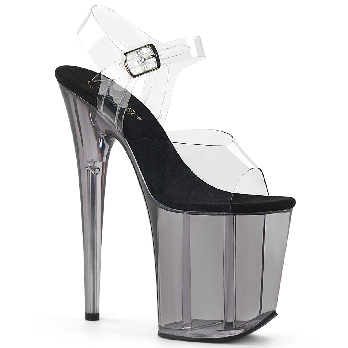 Clear Smoke 8 Inch Platform Dancer Pole Heels - Pleaser FLAMINGO-808T