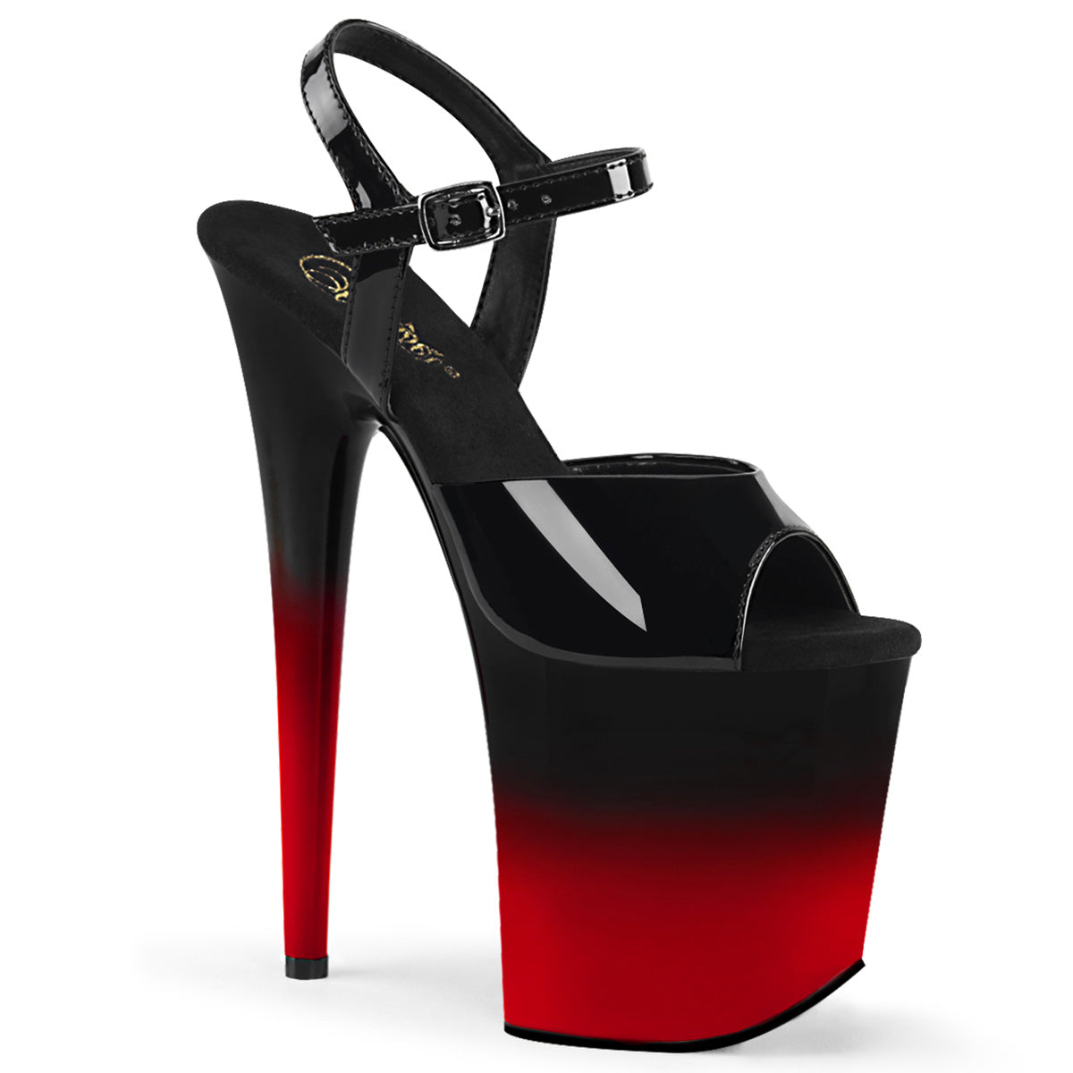 Black Red 8 Inch Sexy Pole Dancing Heels - Pleaser FLAMINGO-809BR-H