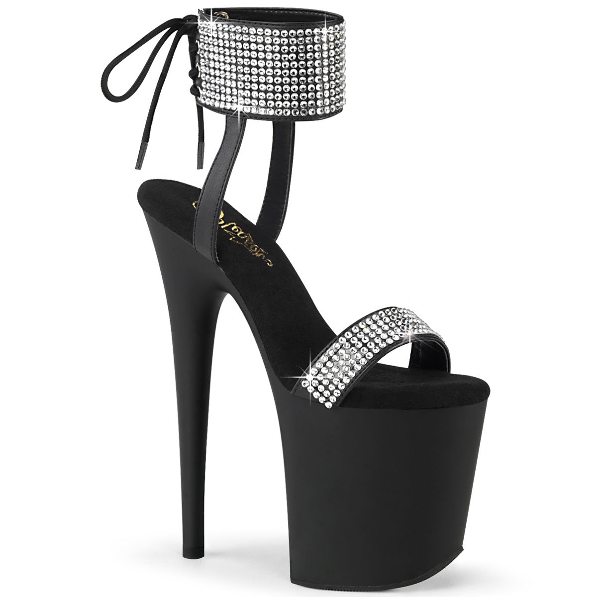 Black 8 Inch Exotic Dance Platform Shoes - Pleaser FLAMINGO-870
