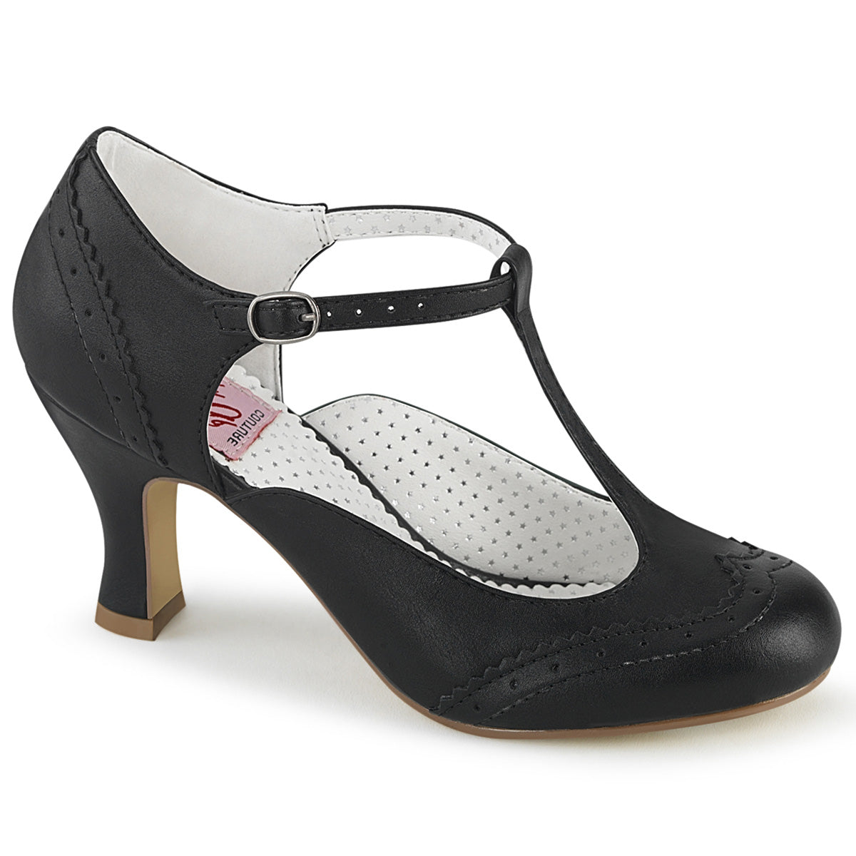 Black 3 Inch Glamour Heels - Pin Up Couture FLAPPER-26