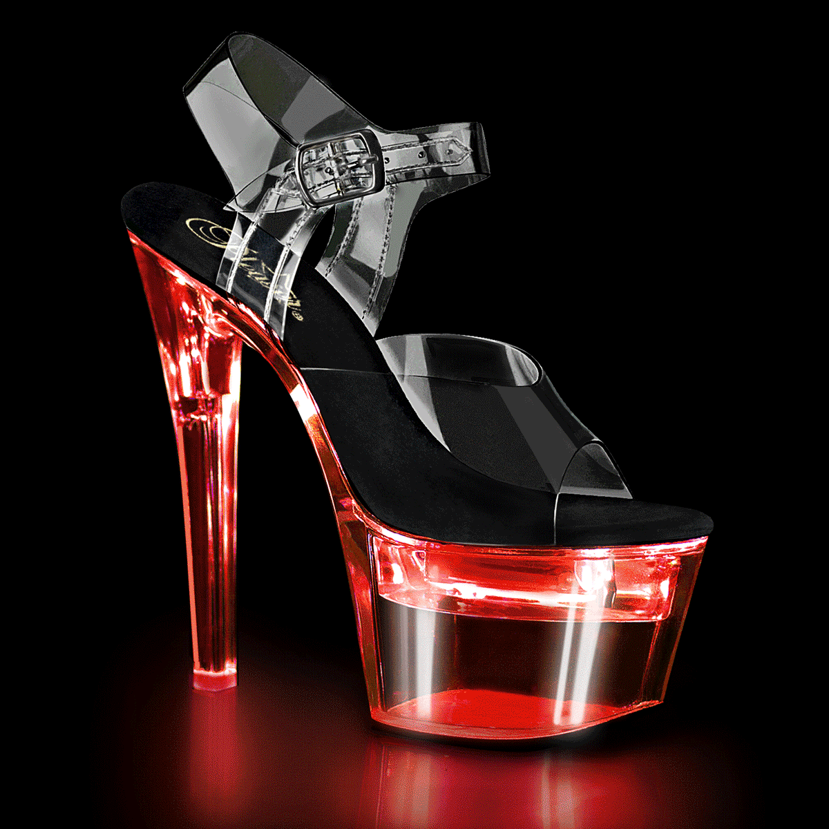 Clear 7 Inch Exotic Dancer Platform Shoes - Pleaser FLASHDANCE-708