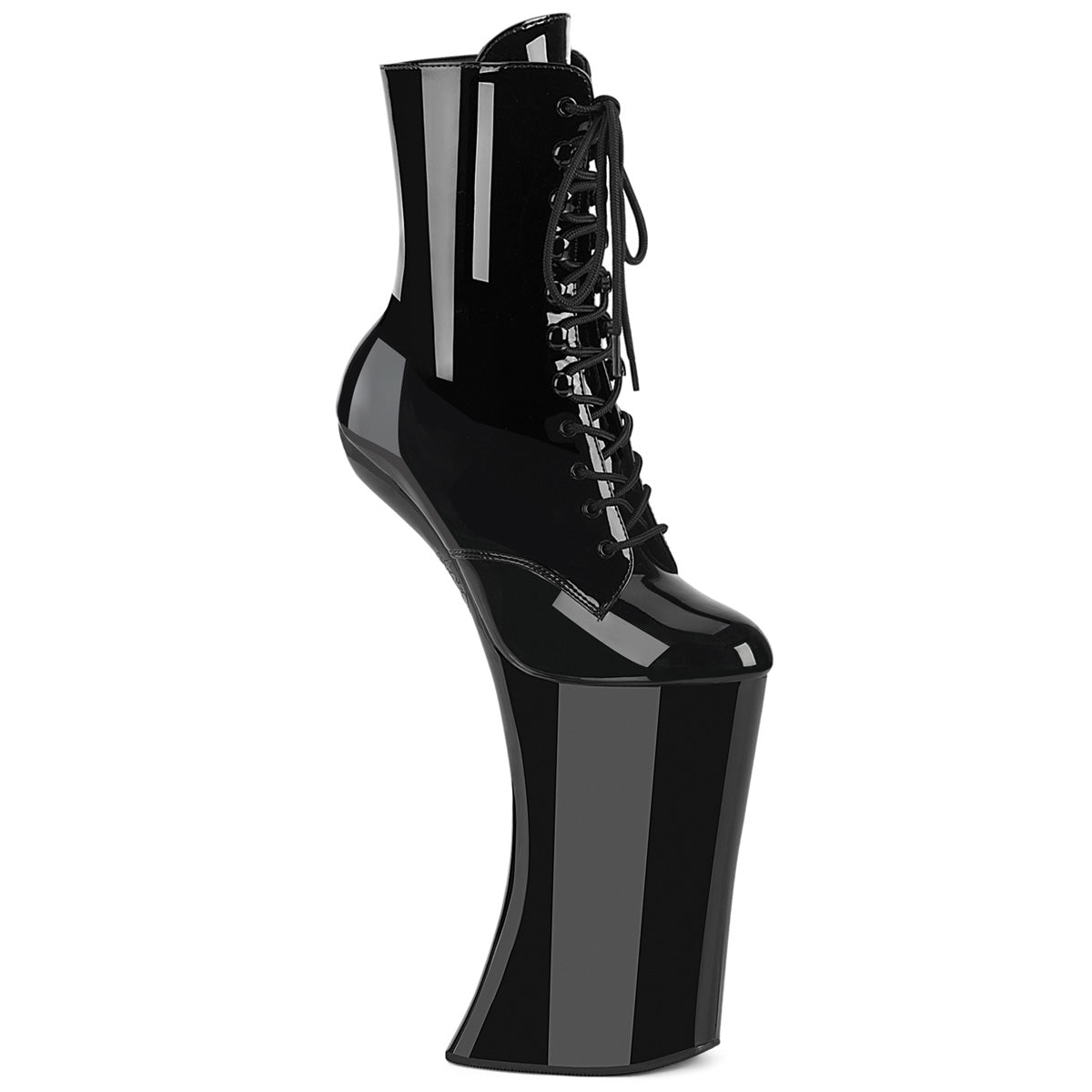 Black 11 Inch Exotic Dance Ankle Boots - Pleaser FORBIDDEN-1020