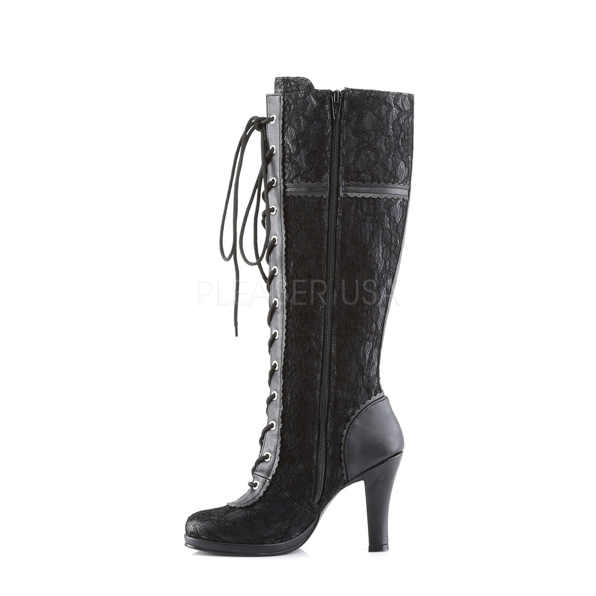 GLAM240 Knee High Boots with Laces