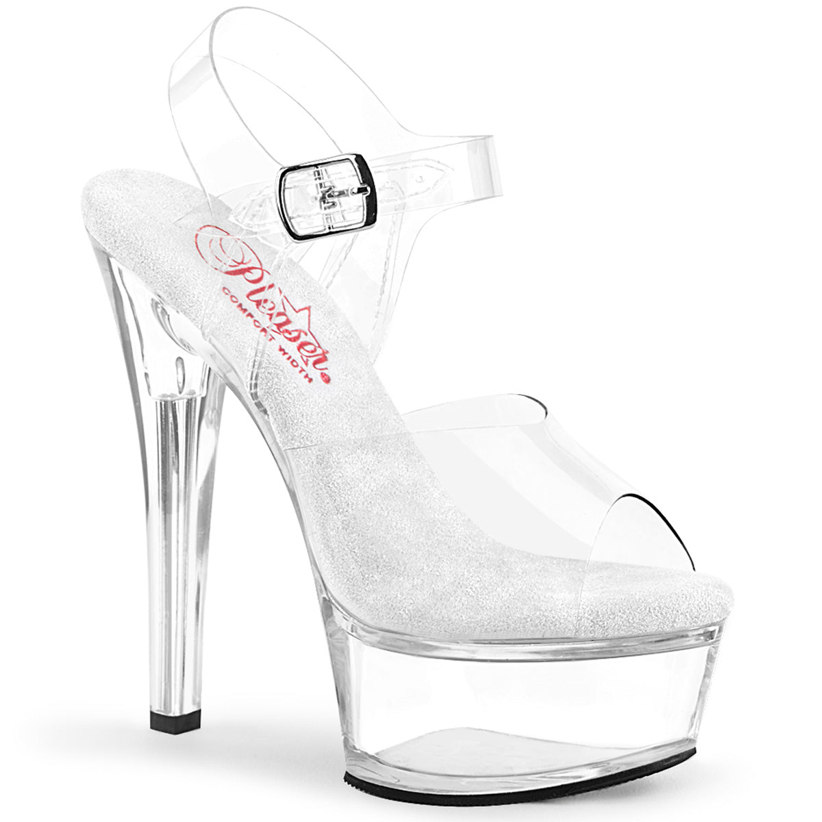 Clear 6 Inch Pole Dancing Platform Shoes - Pleaser GLEAM-608