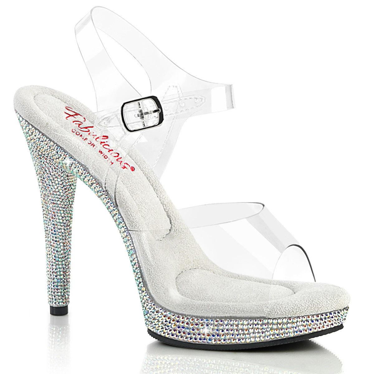 Transparent Bling 5 Inch Fitness Stage Shoes - Fabulicious GLORY-508DM