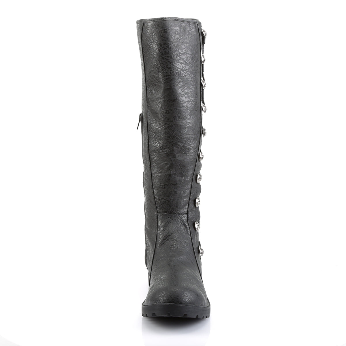 Gotham-109 Funtasma Black angustiado PU botas para hombres