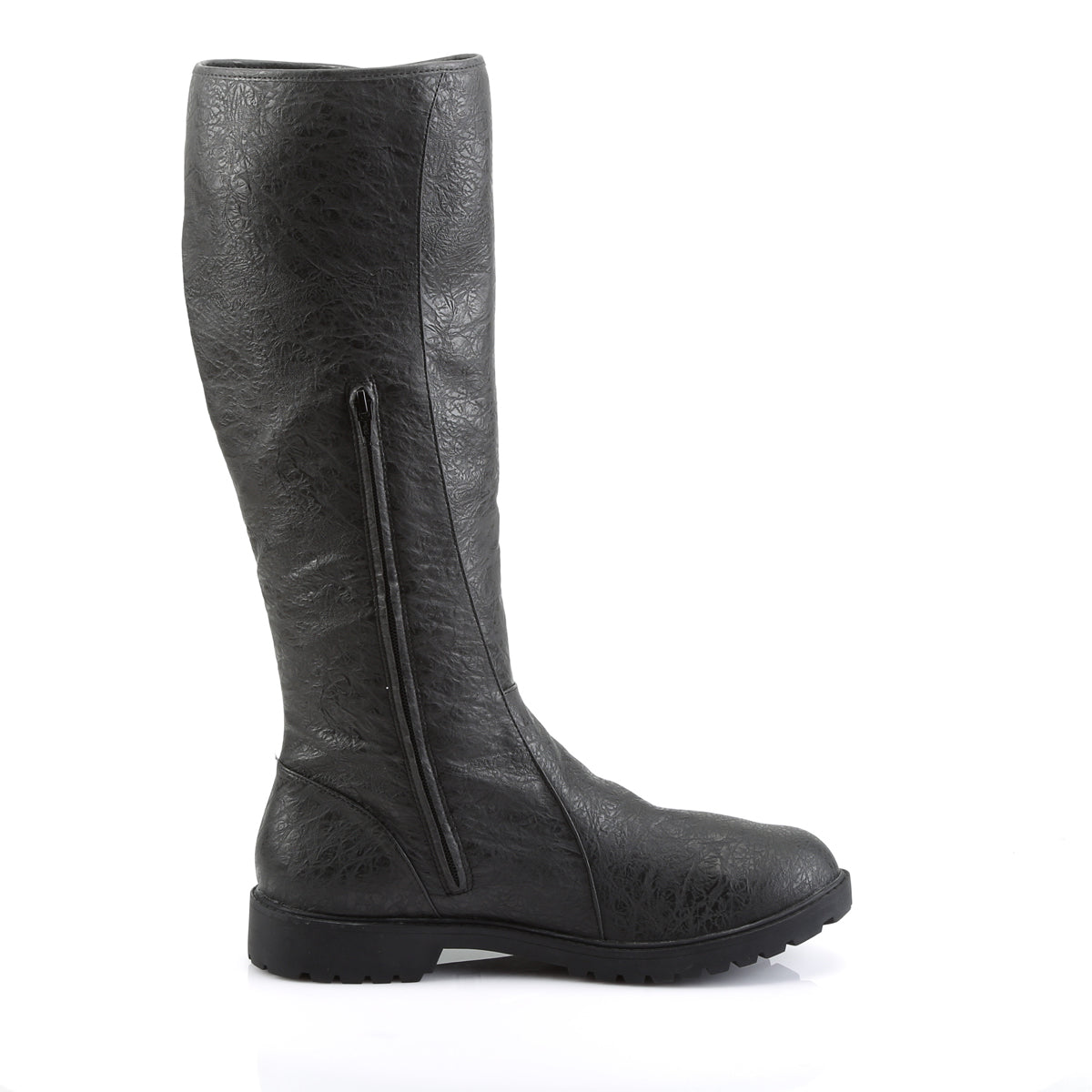 Gotham-109 Funtasma Black angustiado PU botas para hombres
