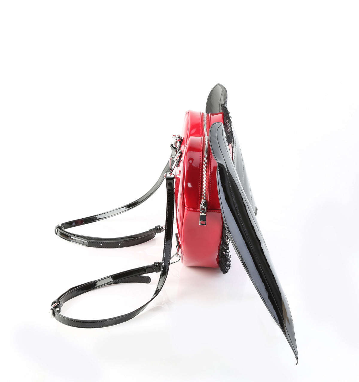 HB-214 Demonia Blk-Red Patent Alternative Footwear