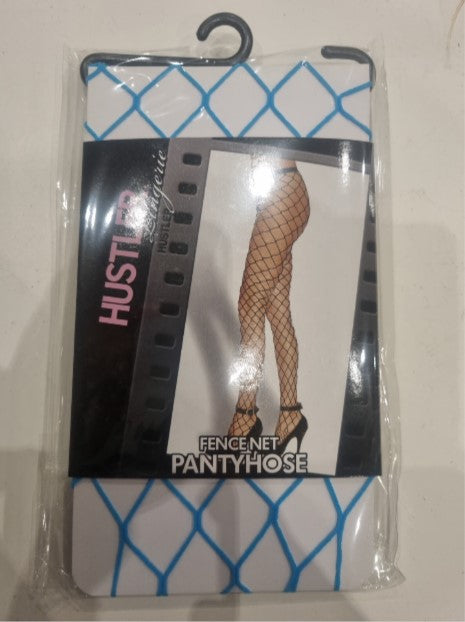 HU62160 Hustler Lingerie Blue Fence Net Pantyhose