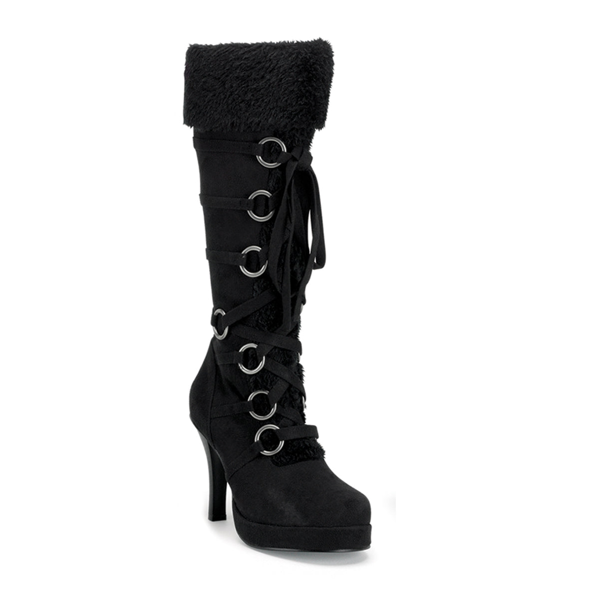 HUN200/B/MF Black Knee High boots
