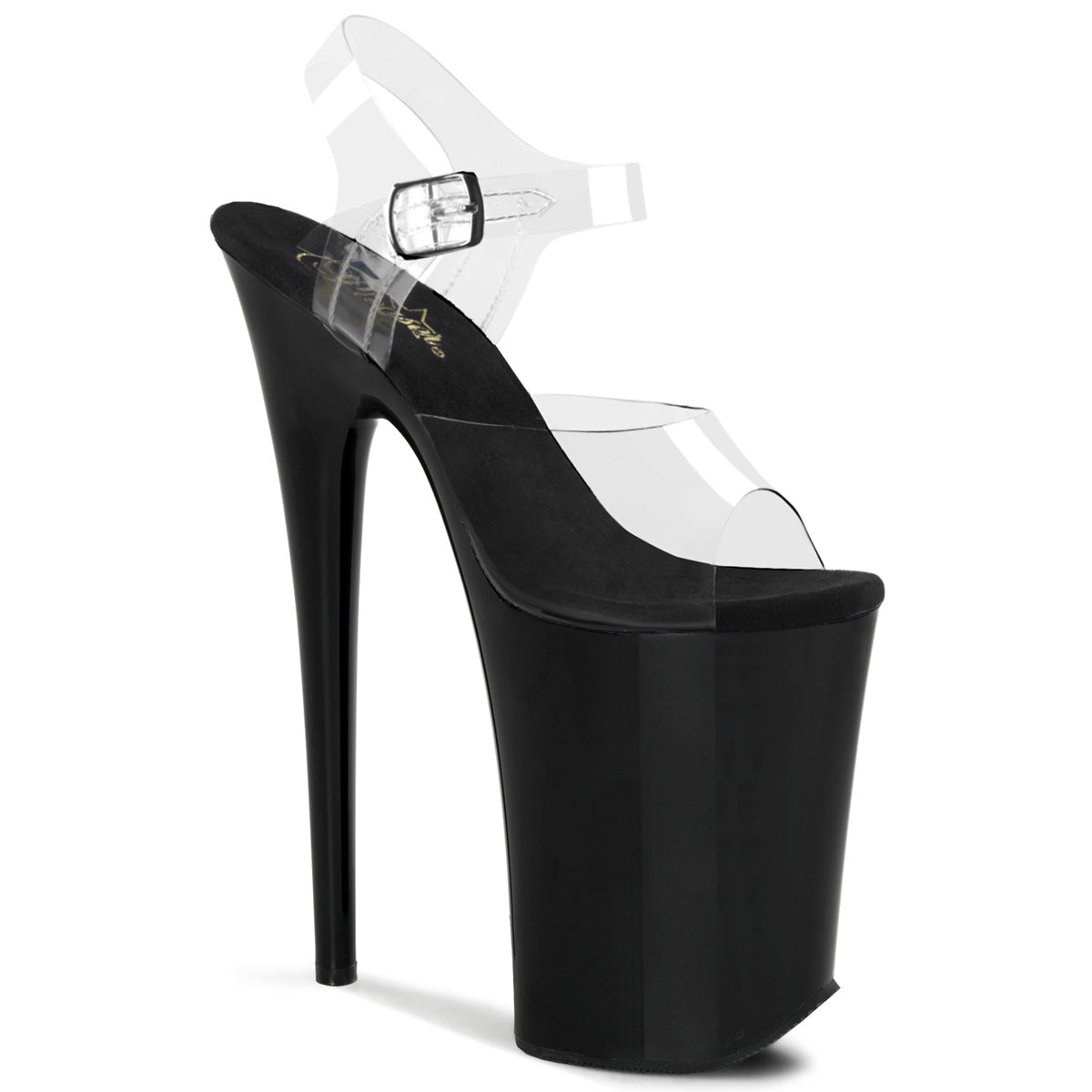 Clear Black 9 Inch Very Tall Platform Shoes - Pleaser INFINITY-908