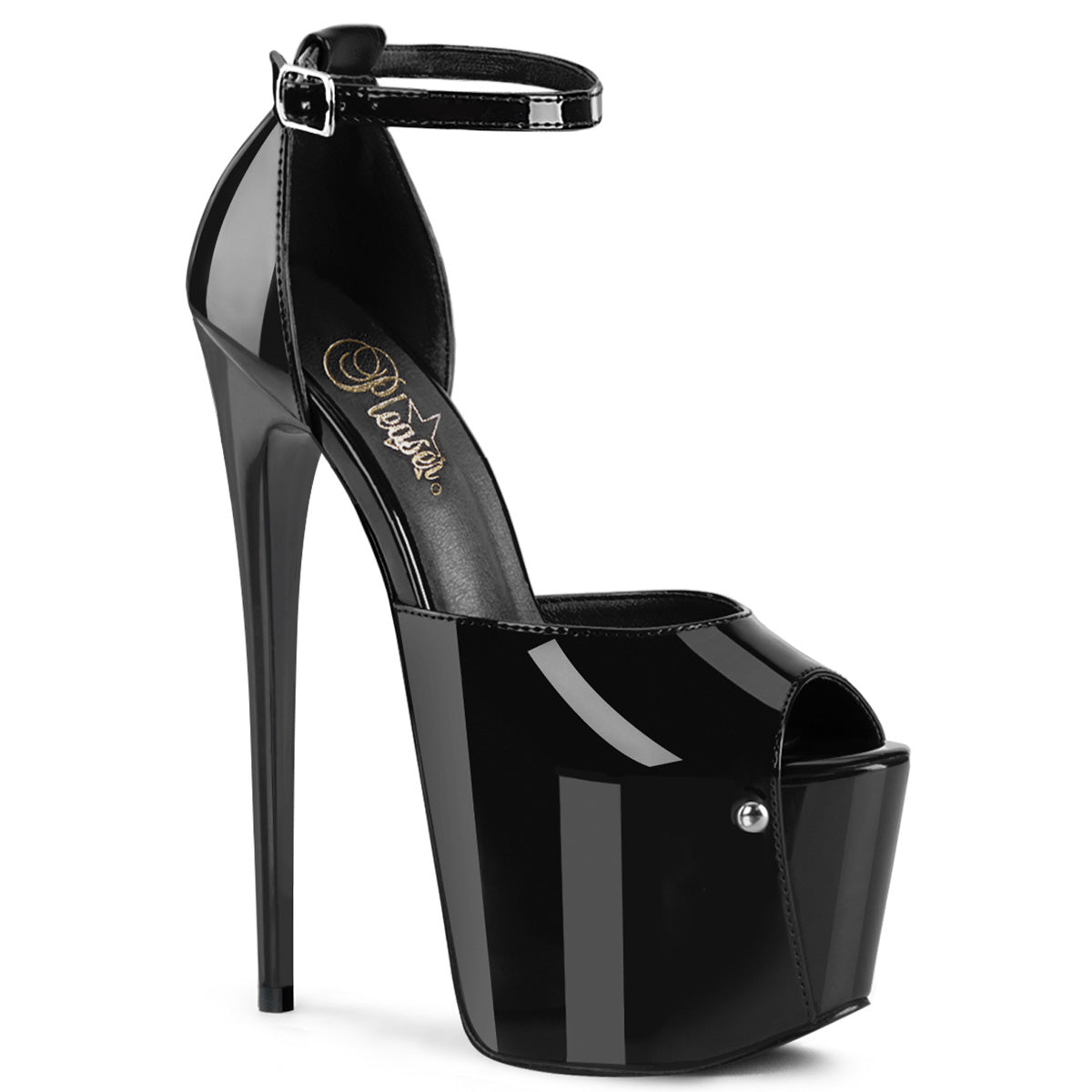 Black 7 Inch Pole Dancer Platform Shoes - Pleaser JUBILANT-15