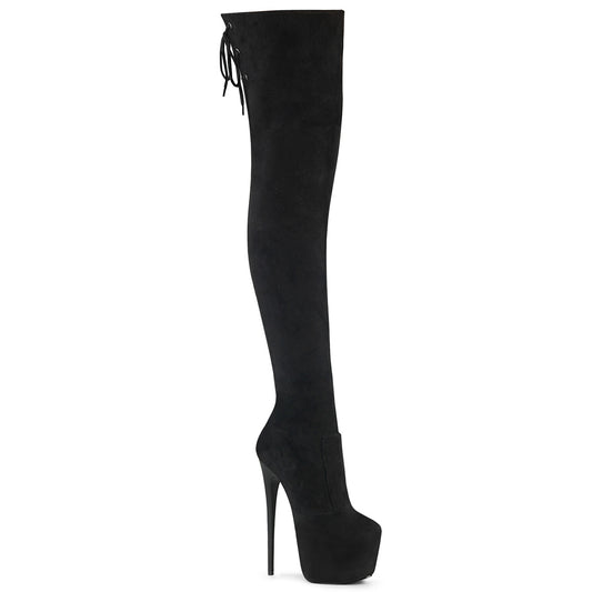 JUBILANT-3007FS Pleaser Concealed Platform Fully Lined Stretch Thigh High Stiletto Boot