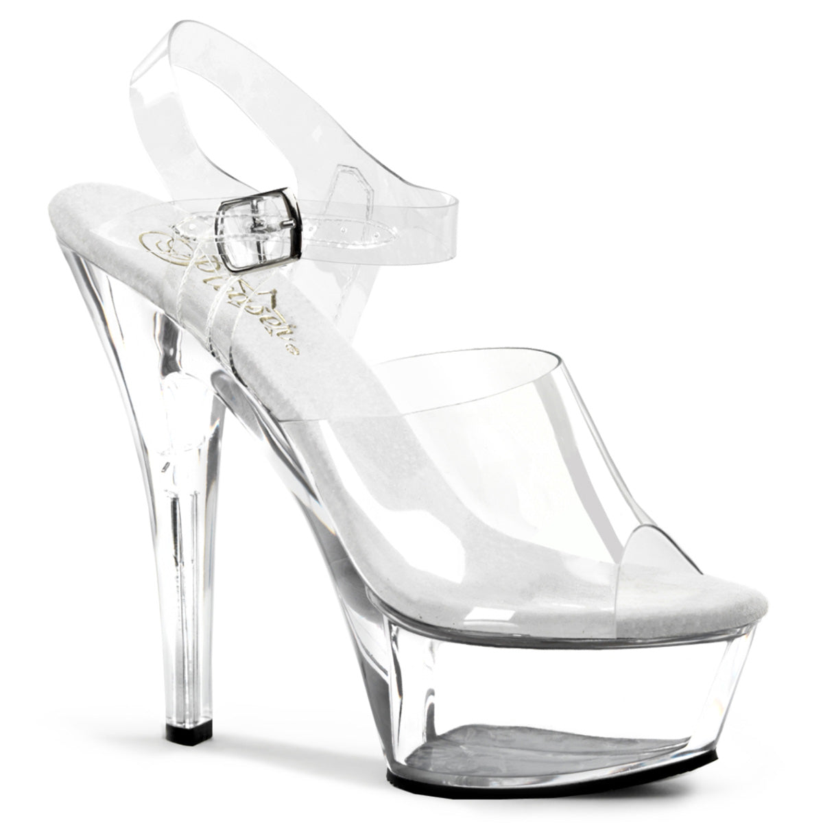 Clear 6 Inch Pole Dancing Platform Shoes - Pleaser KISS-208