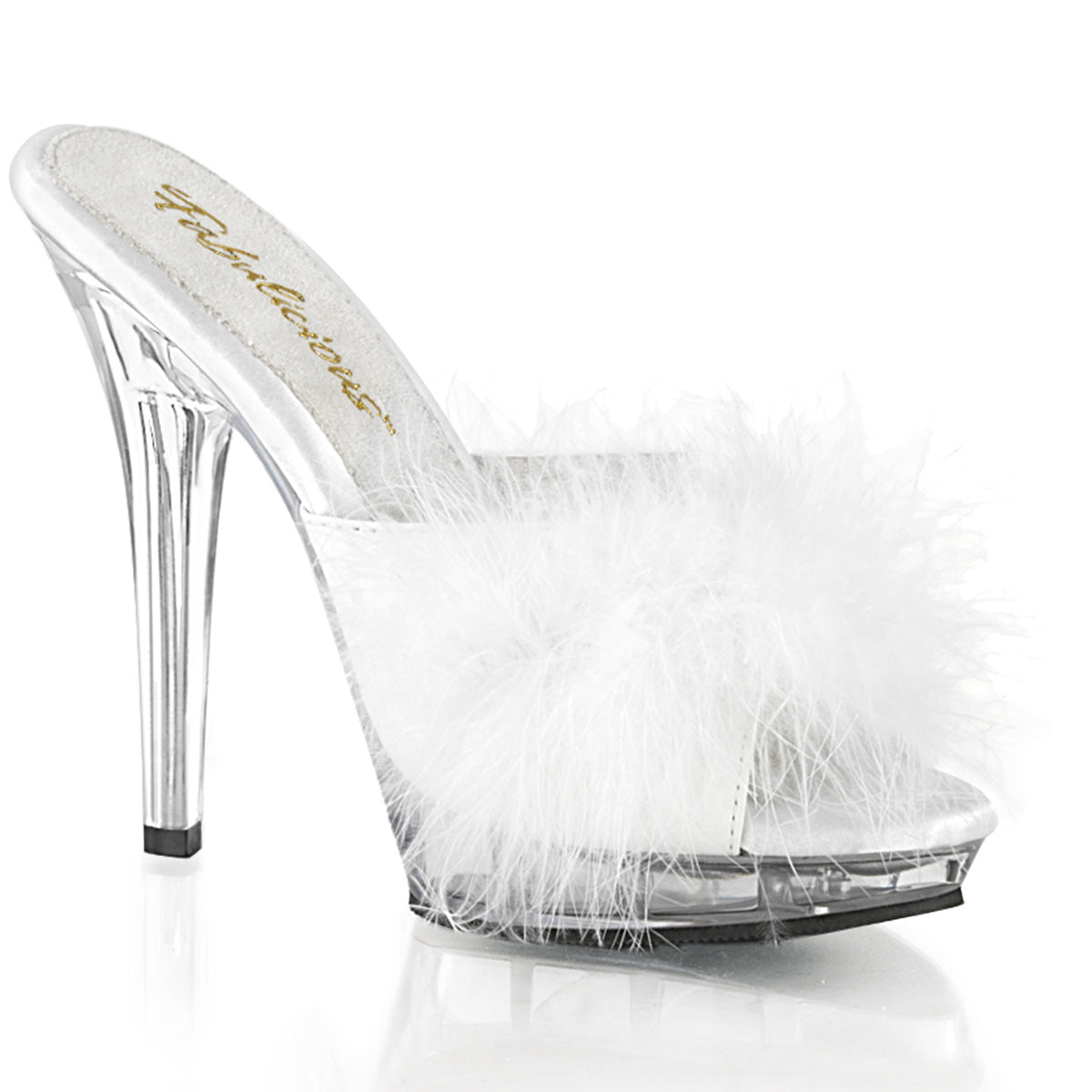 White 5 Inch Fetish Shoes - Fabulicious LIP-101-8