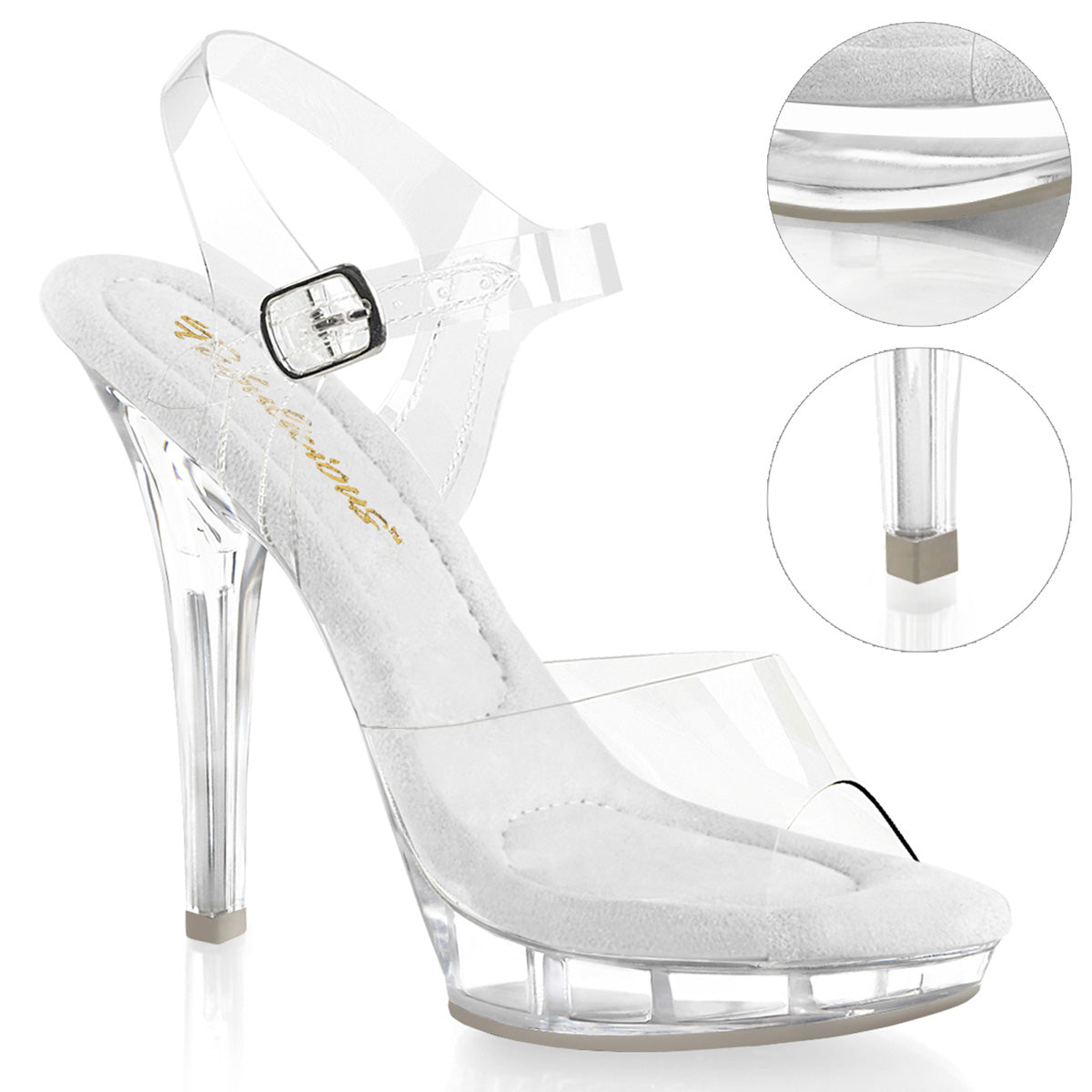 Clear 5 Inch Fitness Stage Shoes - Fabulicious LIP-108