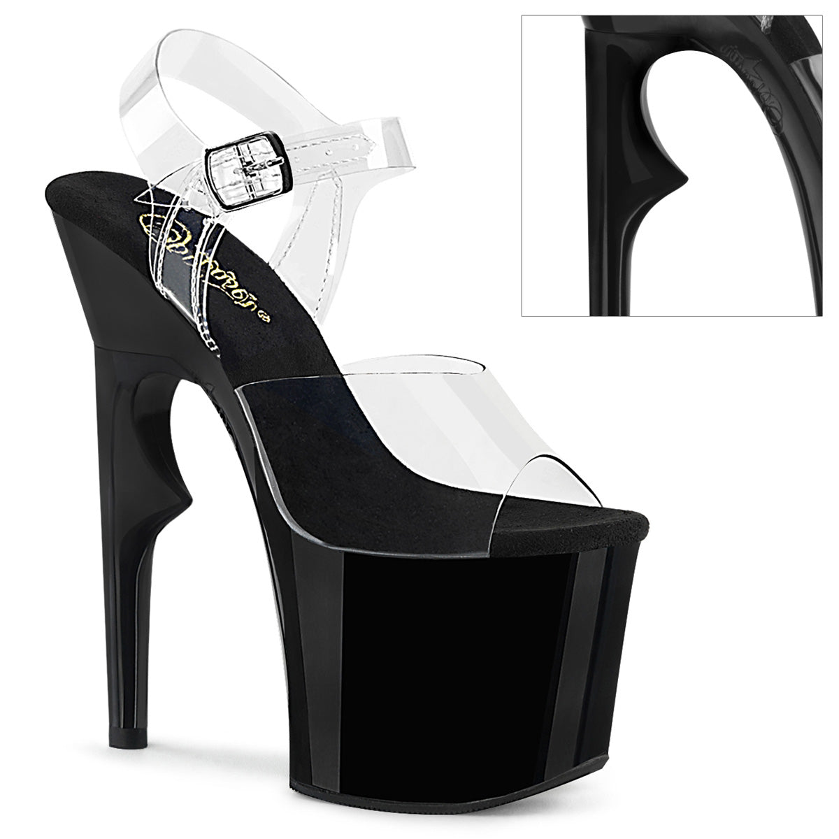 LOVETHORN-708 Pleaser Rose Thorn Ankle Strap Platform Heels