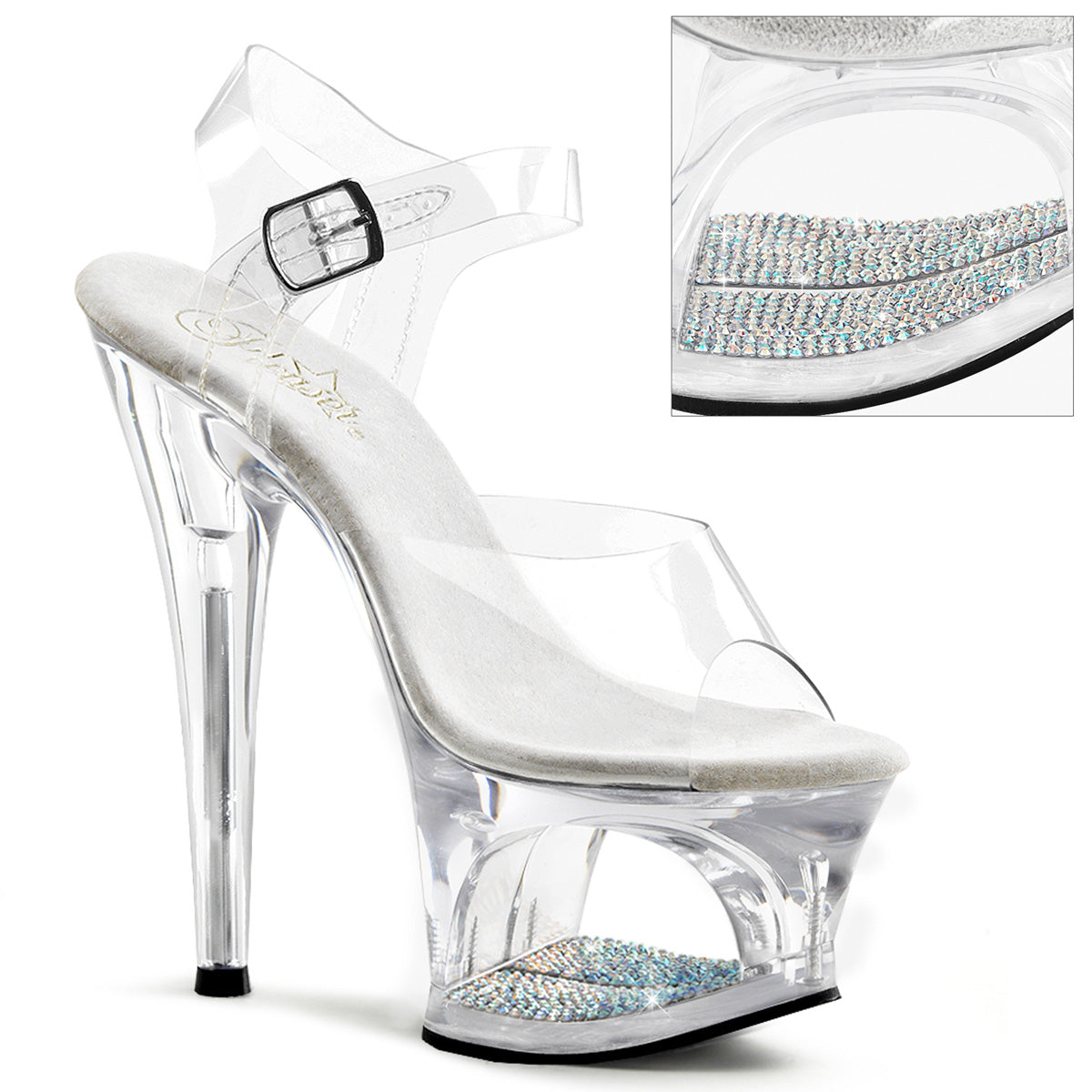 Clear 7 Inch Exotic Dance Platform Shoes - Pleaser MOON-708DM