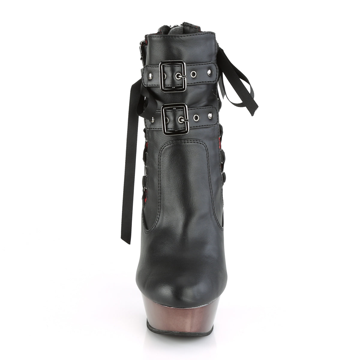muerto 1030 demonia blk faux leather pewter chrome alternative footwear