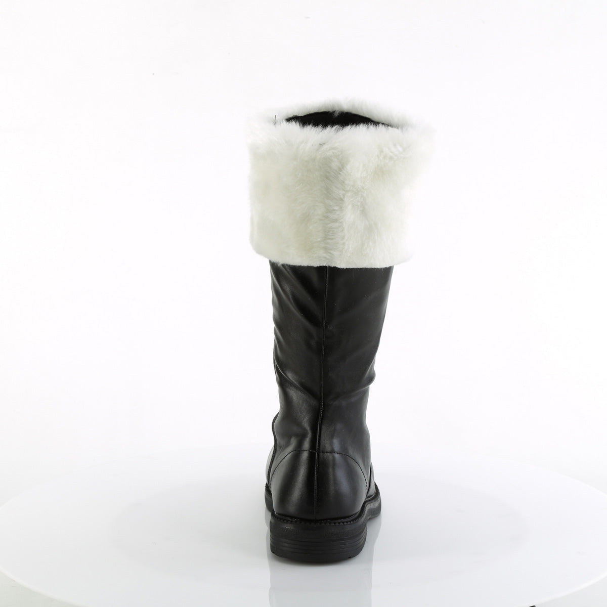 Santa-100 Funtasma Black PU-White Faux Fur Boots para hombres