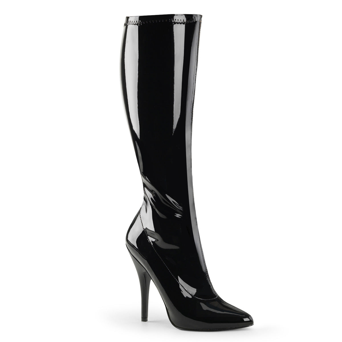 Black Patent 5 Inch Erotic Thigh Boots - Pleaser SEDUCE-2000