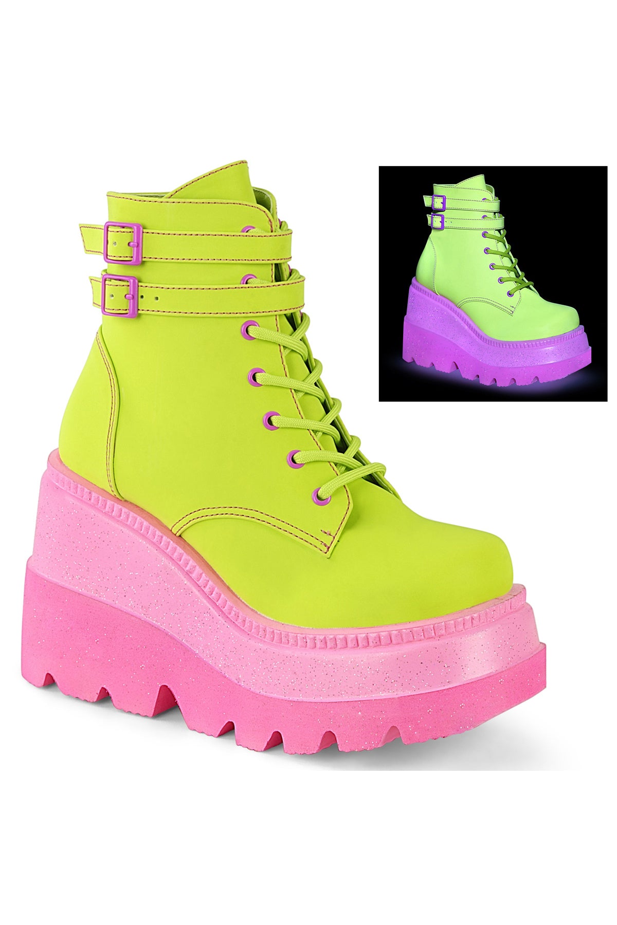SHA52 Neon Ankle Boots