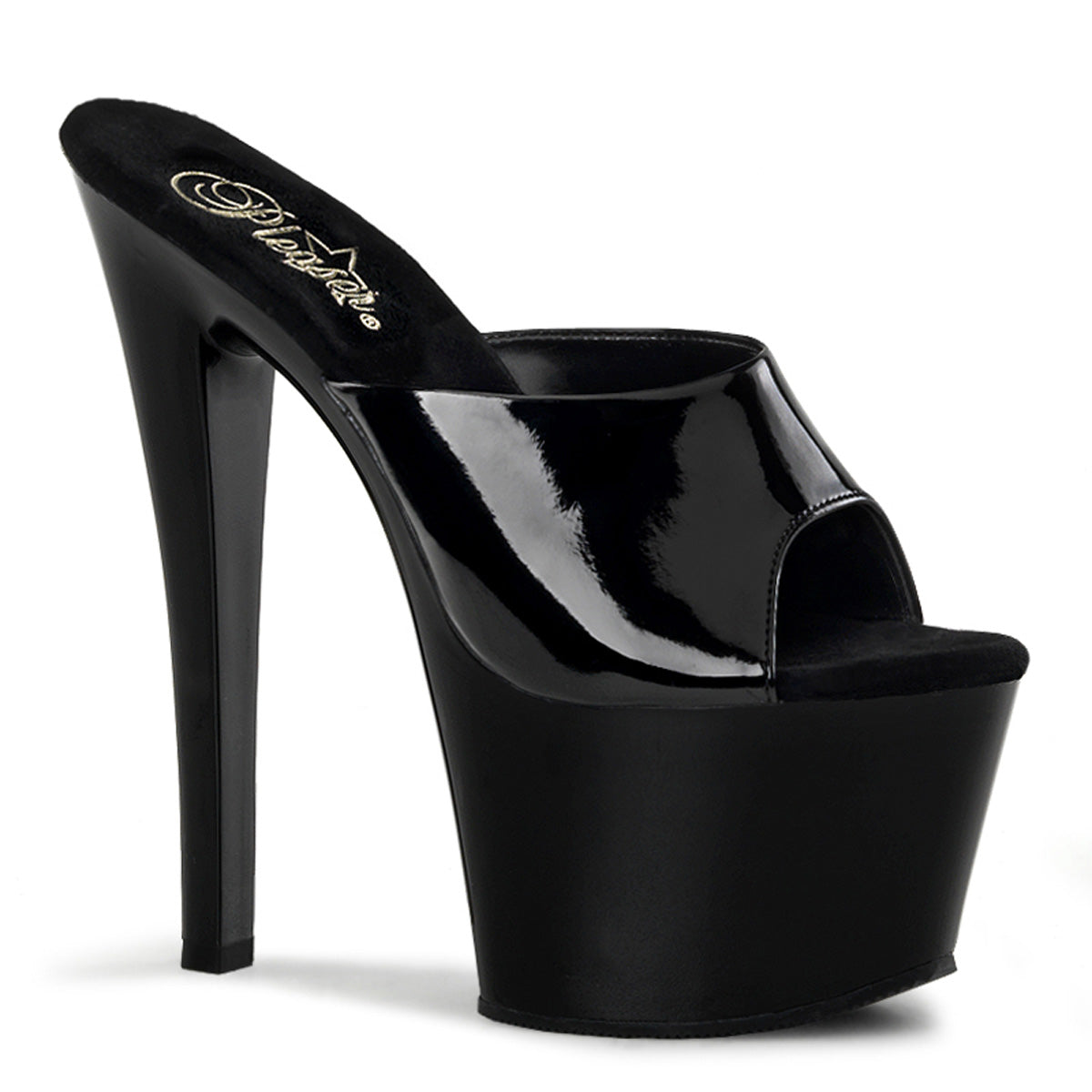Black 7 Inch Pole Dancer Platform Shoes - Pleaser SKY-301