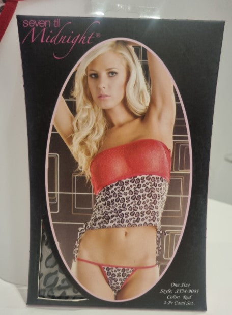 STM9081 Red Seven Til Midnight Lingerie Set